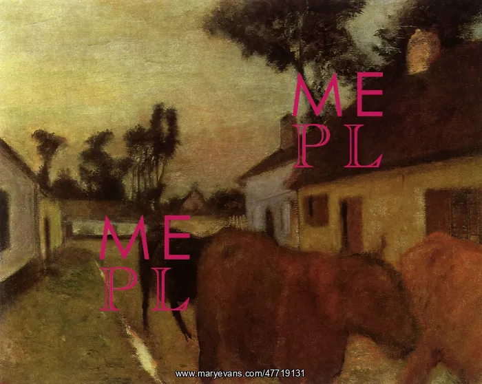  : Cattle on Village Path, by Degas