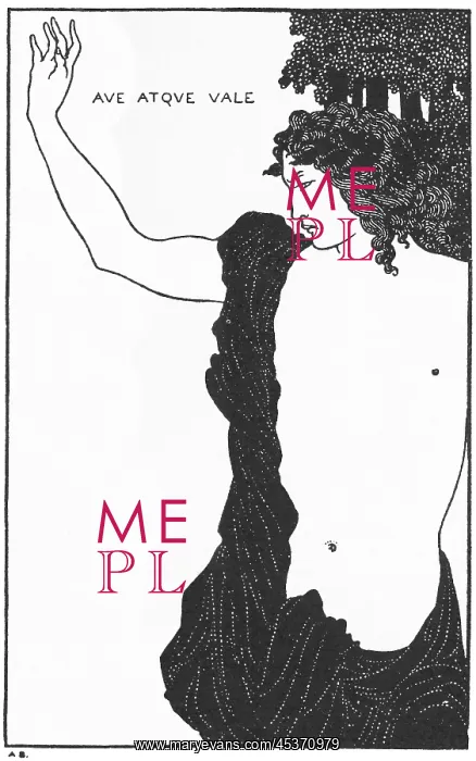 : Catullus. Black and white illustration from Catullus 101. Artist: Aubrey Beardsley : Catullus. Black and white illustration from Catullus 101. Artist: Aubrey Beardsley