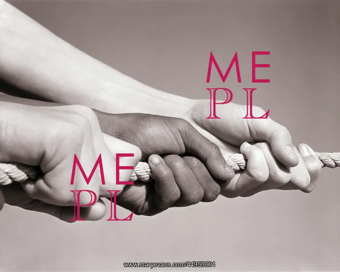 : Two Caucasian Hands and one African-American Hand : Two Caucasian Hands and one African-American Hand