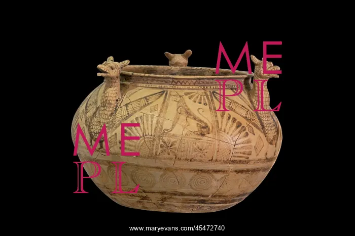 : Cauldron, Heraklion Archaeological Museum, Crete, Greece : Cauldron, Heraklion Archaeological Museum, Crete, Greece