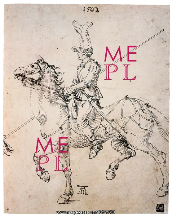 : Cavalier with Lance Artist: Albrecht Durer : Cavalier with Lance Artist: Albrecht Durer