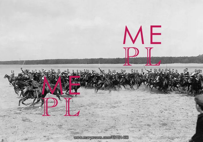 : Cavalry attack during a maneuvers, 1912 : Cavalry attack during a maneuvers, 1912