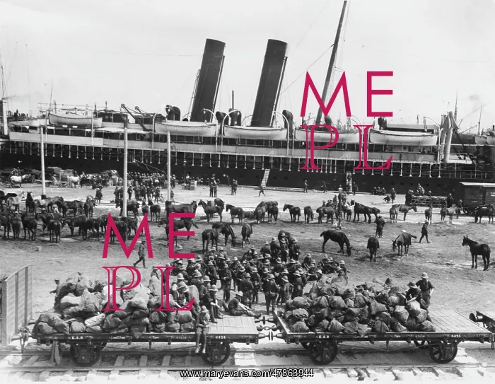 : Cavalry disembaring WWI : Cavalry disembaring WWI