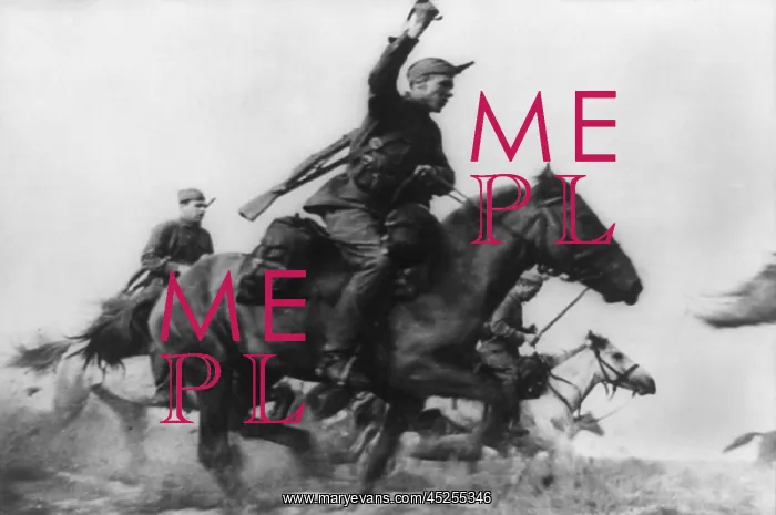 : A Cavalry troop of the Red Army attacking the : A Cavalry troop of the Red Army attacking the