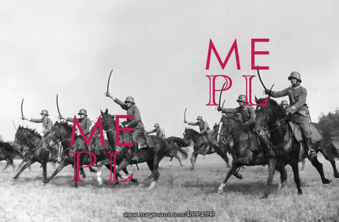 : Cavalry of the Wehrmacht practicing the attack with draw : Cavalry of the Wehrmacht practicing the attack with draw