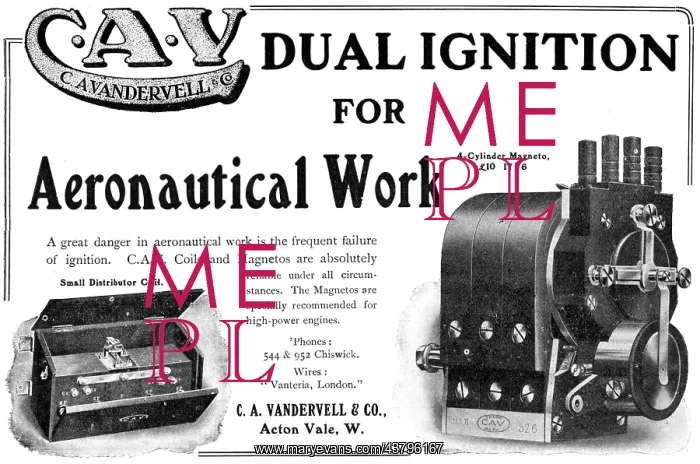 : C.A.Vandervell Aero-Engine Dual Igintion Systems : C.A.Vandervell Aero-Engine Dual Igintion Systems
