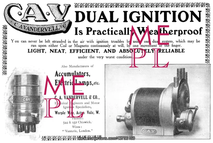 : C.A.Vandervell Aero-Engine Igintion Systems : C.A.Vandervell Aero-Engine Igintion Systems