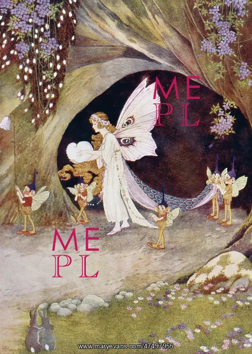 : The Cave ' Fairy Queen with elves : The Cave ' Fairy Queen with elves
