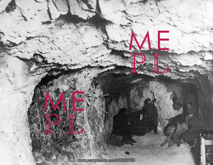 : A cavern in the Alps, 1915 : A cavern in the Alps, 1915