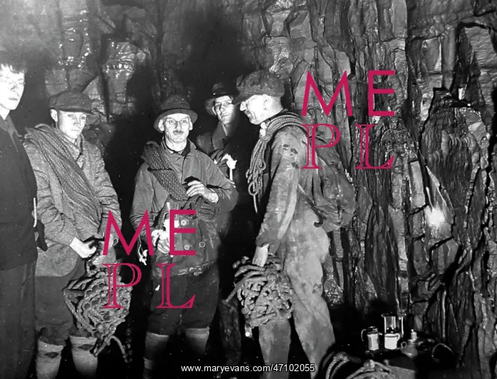  : Cavers in Gaping Gill in the 1920s