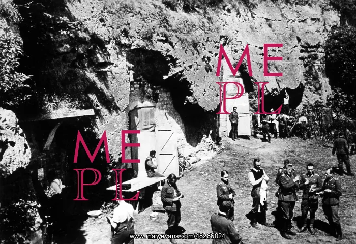 : Caves as accommodation for soldiers, 1940 : Caves as accommodation for soldiers, 1940