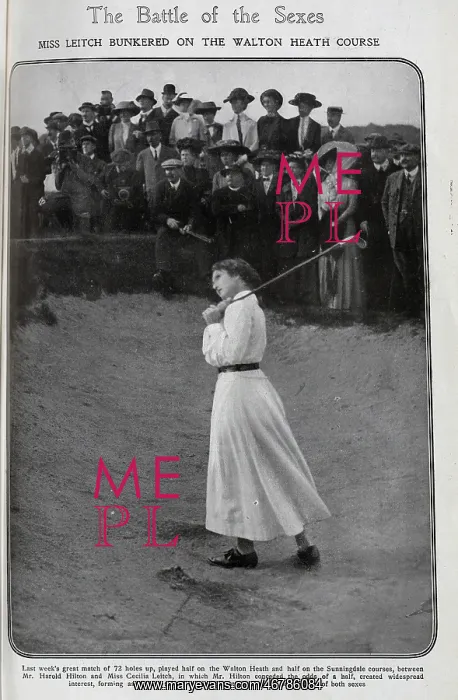 : Cecelia Leitch, golfer, in a bunker : Cecelia Leitch, golfer, in a bunker