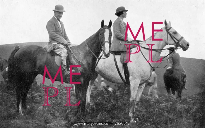 : Cecil Aldin with Lady Violet Munnings : Cecil Aldin with Lady Violet Munnings