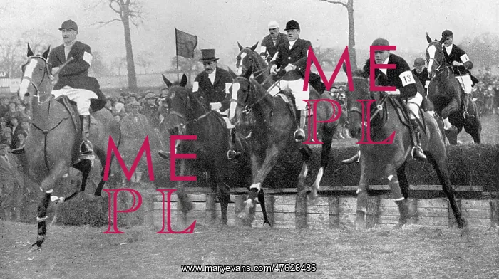 : Cecil Aldin riding in his last point-to-point : Cecil Aldin riding in his last point-to-point