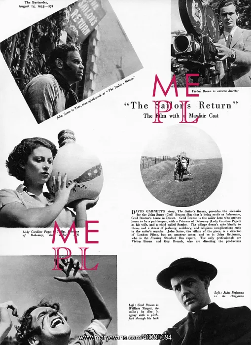: Cecil Beaton's film The Sailor's Return : Cecil Beaton's film The Sailor's Return