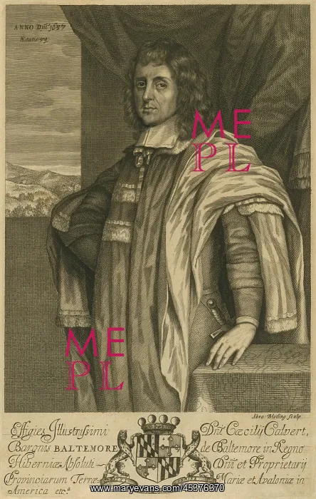 : Cecil Calvert, 2nd Lord Baltimore, in portrait : Cecil Calvert, 2nd Lord Baltimore, in portrait