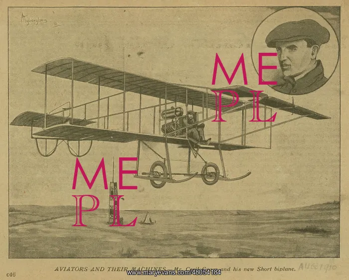 : Cecil Grace and his new Short biplane : Cecil Grace and his new Short biplane