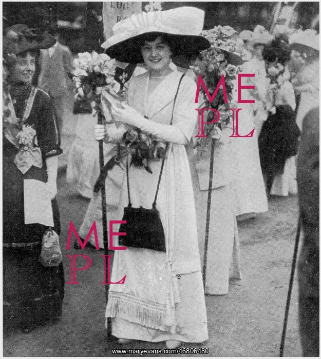 : Cecilia Loftus at Suffragette Coronation Procession : Cecilia Loftus at Suffragette Coronation Procession