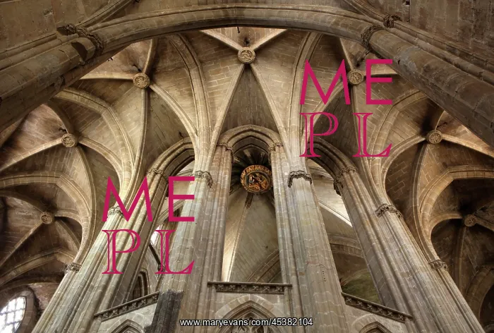 : Ceiling of the ambulatory surrounding the apse : Ceiling of the ambulatory surrounding the apse