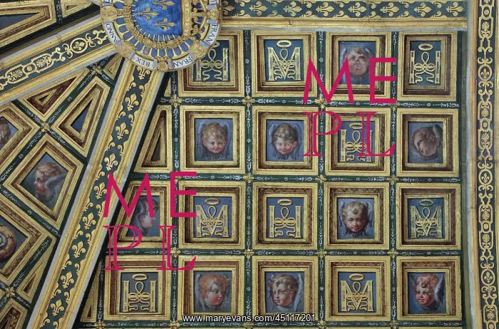 : Ceiling, Chapelle Haute Saint-Saturnin, Chateau : Ceiling, Chapelle Haute Saint-Saturnin, Chateau