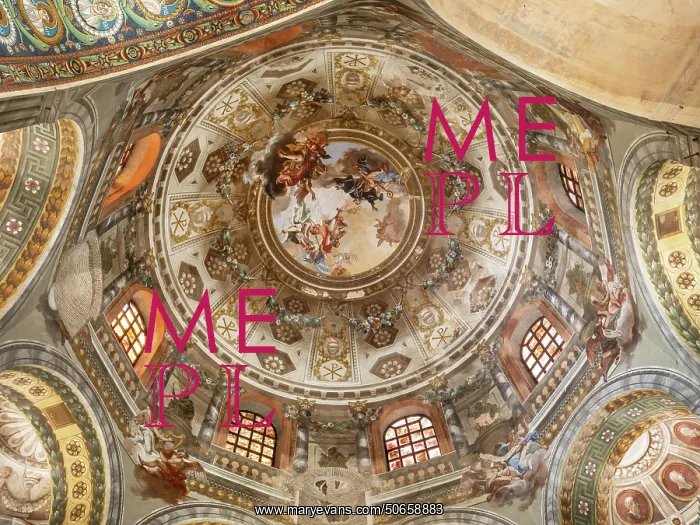 : Ceiling fresco, Basilica of San Vitale, Ravenna, Italy : Ceiling fresco, Basilica of San Vitale, Ravenna, Italy