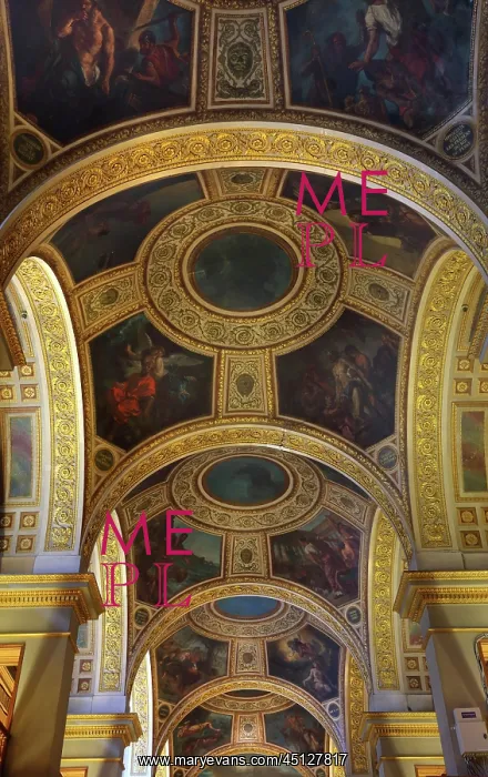 : Ceiling frescoes by Delacroix, Library of the : Ceiling frescoes by Delacroix, Library of the