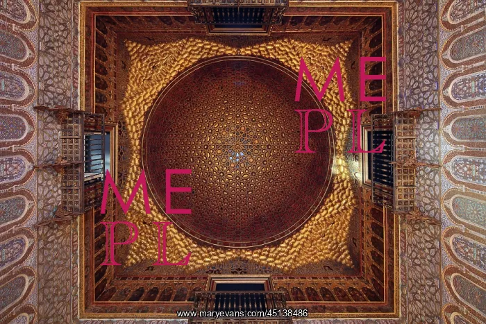 : Ceiling, Hall of Ambassadors, Mudejar Palace : Ceiling, Hall of Ambassadors, Mudejar Palace