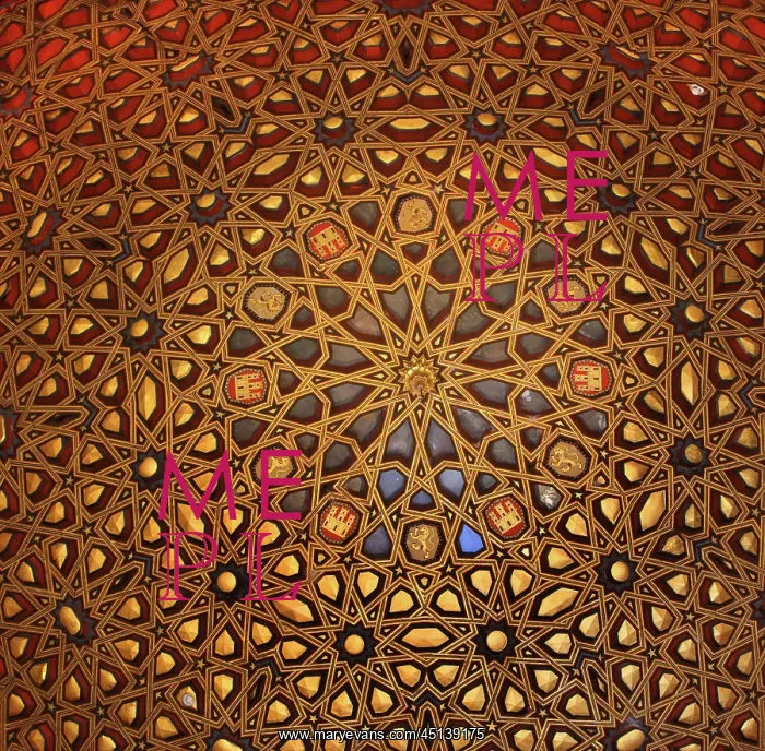 : Ceiling, Hall of Ambassadors, Mudejar Palace : Ceiling, Hall of Ambassadors, Mudejar Palace