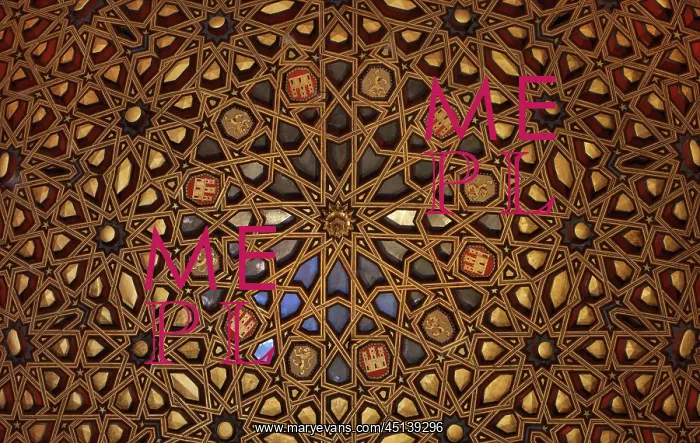 : Ceiling, Hall of Ambassadors, Mudejar Palace : Ceiling, Hall of Ambassadors, Mudejar Palace