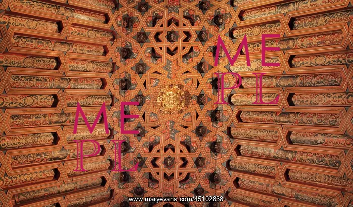 : Ceiling, Knights Room, Madrasa, Granada, Andalusia, Spain : Ceiling, Knights Room, Madrasa, Granada, Andalusia, Spain
