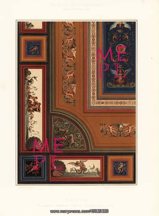 : Ceiling painting in the Palazzo Andrea Doria : Ceiling painting in the Palazzo Andrea Doria