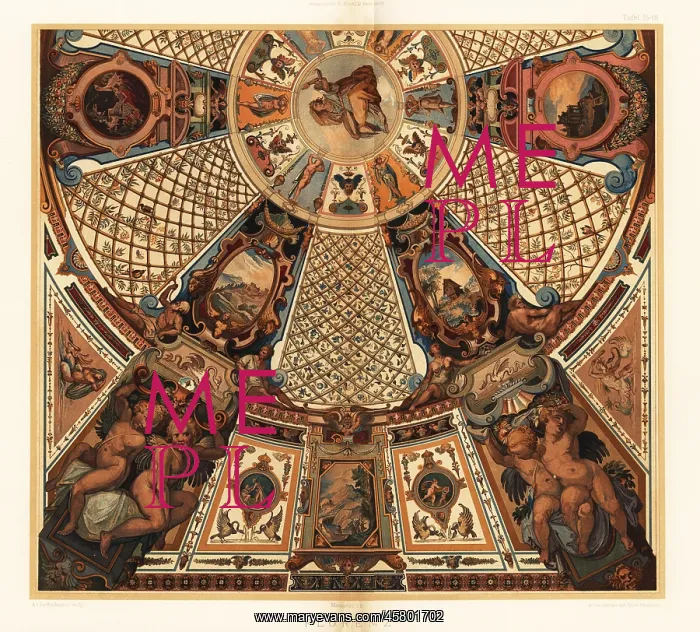 : Ceiling painting in the Uffizi Gallery, Florence : Ceiling painting in the Uffizi Gallery, Florence