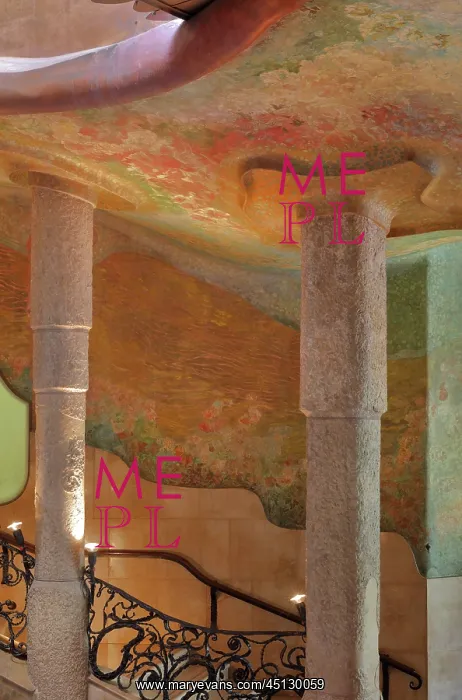 : Ceiling paintings, La Pedrera, Barcelona, Catalonia, Spain : Ceiling paintings, La Pedrera, Barcelona, Catalonia, Spain