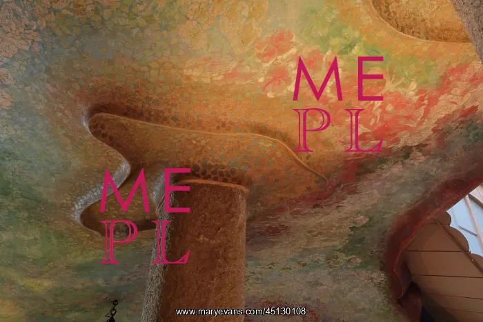: Ceiling paintings, La Pedrera, Barcelona, Catalonia, Spain : Ceiling paintings, La Pedrera, Barcelona, Catalonia, Spain