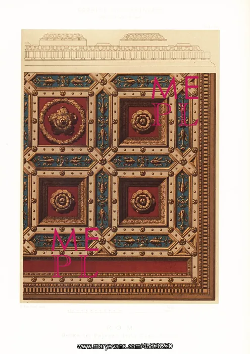 : Ceiling in the Palace of the Chancellery, Rome : Ceiling in the Palace of the Chancellery, Rome