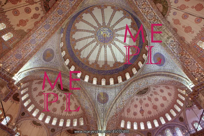 : Ceiling of Sultan Ahmed or Blue Mosque, Istanbul, Turkey : Ceiling of Sultan Ahmed or Blue Mosque, Istanbul, Turkey