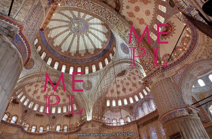 : Ceiling of Sultan Ahmed or Blue Mosque, Istanbul, Turkey : Ceiling of Sultan Ahmed or Blue Mosque, Istanbul, Turkey