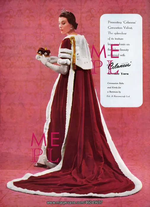 : Celanese Coronation advertisement, 1953 : Celanese Coronation advertisement, 1953