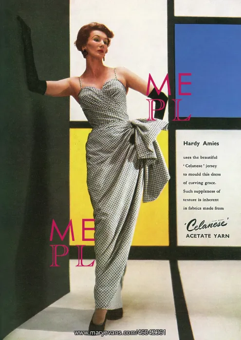 : Celanese fabric advertisement, 1953 : Celanese fabric advertisement, 1953