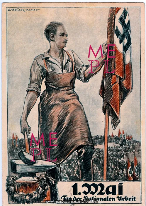 : Celebration card - the first Day of the German Labour Front : Celebration card - the first Day of the German Labour Front