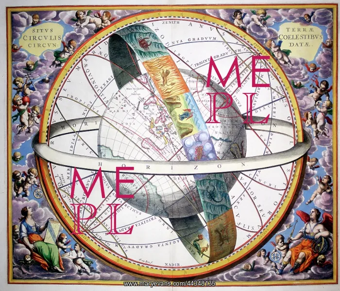: Celestial chart of a Ptolemaic view of the universe : Celestial chart of a Ptolemaic view of the universe