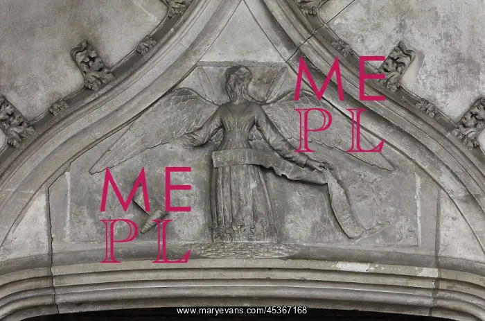 : Celestial nymph tympanum, Palais Jacques Coeur : Celestial nymph tympanum, Palais Jacques Coeur