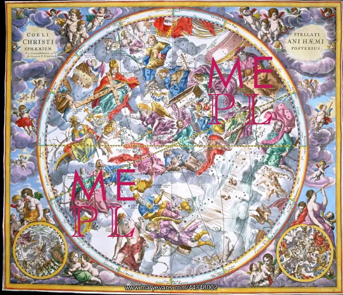 : Celestial Star Map of Christian Constellations : Celestial Star Map of Christian Constellations