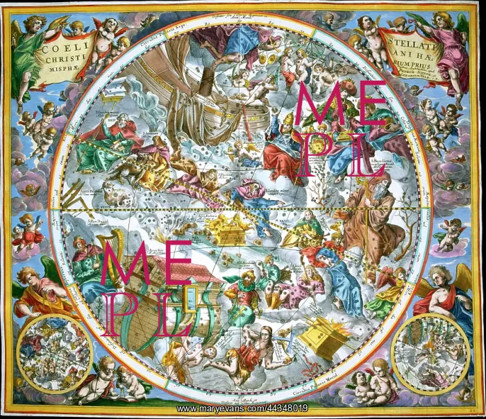 : Celestial Star Map of Christian Constellations : Celestial Star Map of Christian Constellations