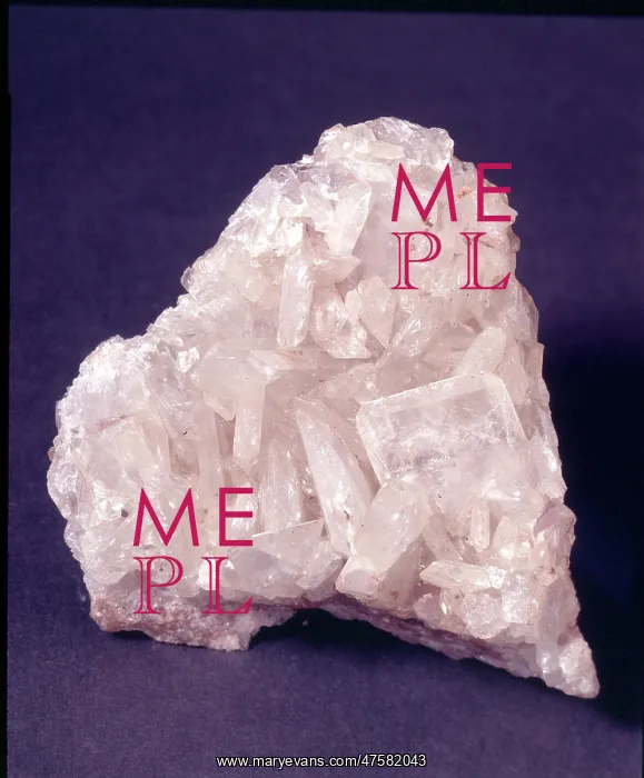  : Celestine. Crust of clear to greyish tabular examples of celestine on a matrix