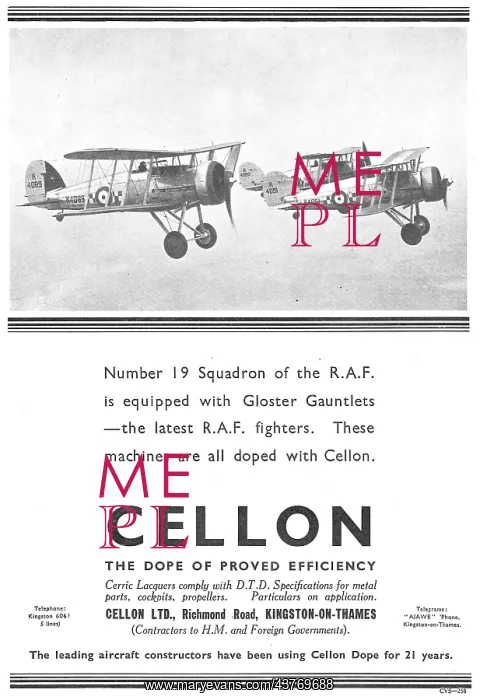 : Cellon Aircraft Fabric Dope - Gloster : Cellon Aircraft Fabric Dope - Gloster
