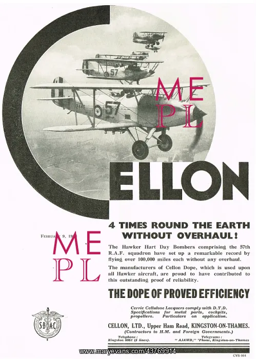  : Cellon Hawker Hart