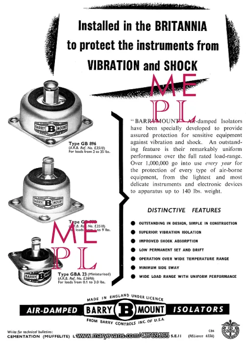 : Cementation Barrymount Air Damped Isolators : Cementation Barrymount Air Damped Isolators