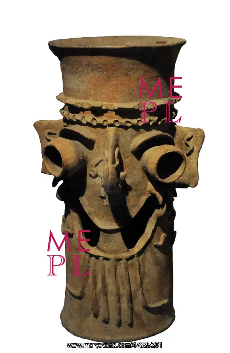 : Censer with the image of the god Tlaloc. Ceramic : Censer with the image of the god Tlaloc. Ceramic