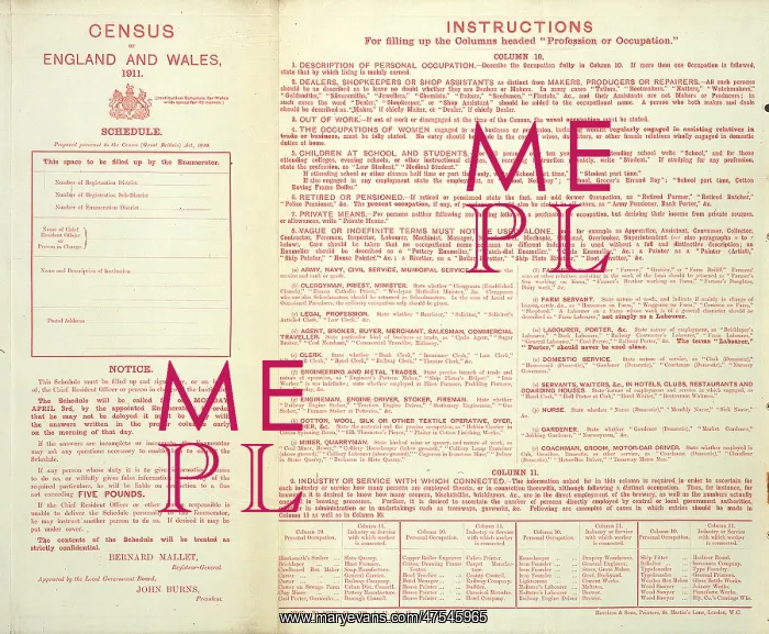  : Census 1911
